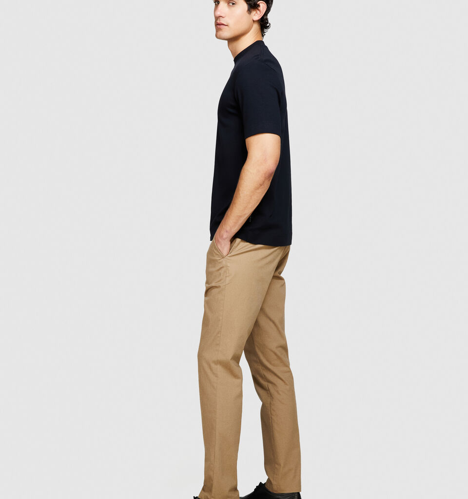 Slim fit chinos - men's slim fit trousers - Camel | Sisley image number 2